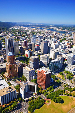 Aerial View Of Portland; Portland Oregon United States Of America