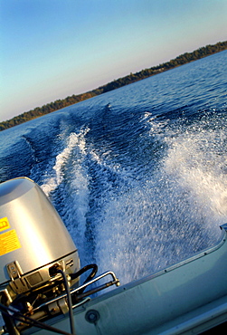 View Off The Back Of A Motor Boat