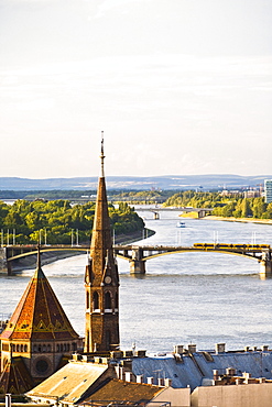 View From Castle Hill, Buda Side Of Central Budapest, Capital Of Hungary, Europe