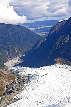 Glacier In The Mountains, New Zealand