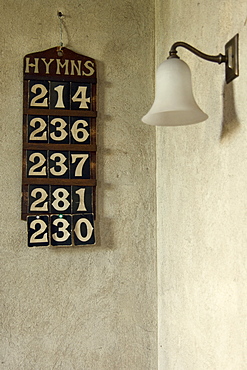 Hymn Board In Church