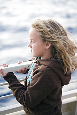 Girl Watching The Water, Maui, Hawaii, Usa