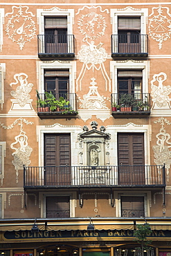 Decorative Friezes On Building, Barcelona, Spain