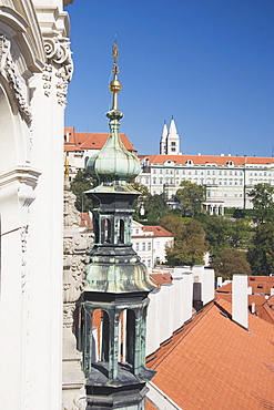 Copper Tower And Rooftops, Prague, Czech Republic