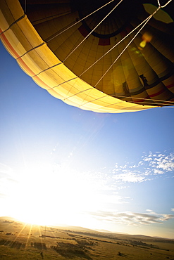 A Hot Air Balloon Lifting Into The Sky, Kenya