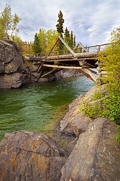 A Historic Log Bridge, Frontier Bridge, Haines Junction, Yukon Territory, Canada