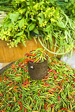 Chilli Peppers For Sale At The Market, Mae Hong Son Province, Thailand