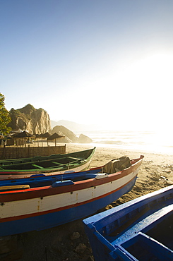 Fishing Boats On Calahonda Beach, Nerja, Andalusia, Spain