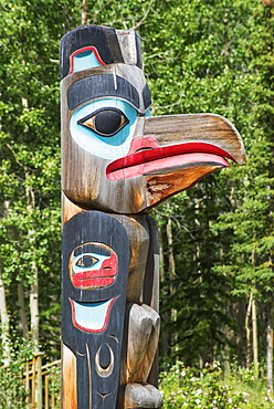 First Nations Totem, Teslin, British Columbia, Canada