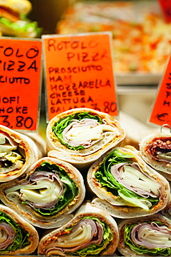 Wraps On Display At A Restaurant, Venice, Italy