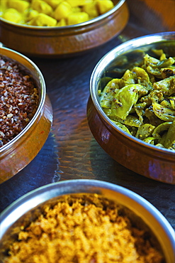 A Variety Of Food Dishes In A Variety Of Colours, Ulpotha, Embogama, Sri Lanka