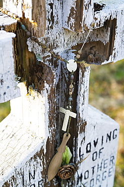 Grave In The Cemetery Of The Tsel-Waututh Nation, North Vancouver, British Columbia, Canada