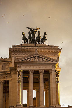 Goddess Victoria Riding On Quadriga, Rome, Italy