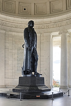 Statue At Thomas Jefferson Memorial, Washington, District Of Columbia, United States Of America