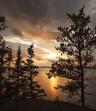 Sunset Over Lake Superior, Thunder Bay, Ontario, Canada