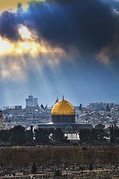 Cityscape Of The Old City Of Jerusalem, Jerusalem, Israel