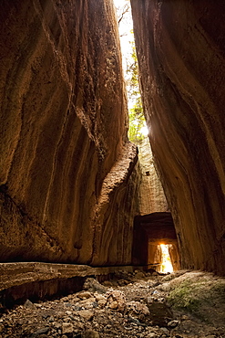 Titus' Tunnel Cuts Through The Solid Rock Of The Mountain In Two Places To Provide A Water Channel To Prevent Flooding, Cevlik, Turkey