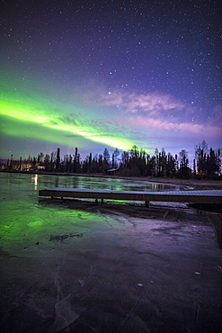 Northern Lights Over Big Lake North State Recreational Site, Southcentral Alaska