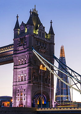 Tower Bridge And The Shard, London, England