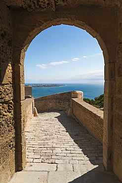 Santa Barbara Castle From Alicante, A Fortress Built At The End Of Eleventh Century By Muslims, Alicante, Valencia, Spain