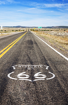 Route 66 Logo Painted On The Highway, Arizona, United States Of America