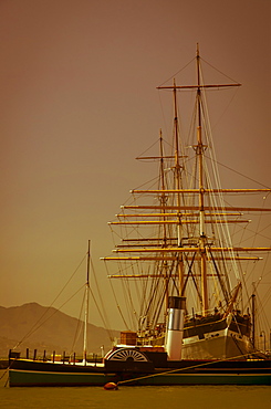 Historic ships in the water, San Francisco, California, United States of America