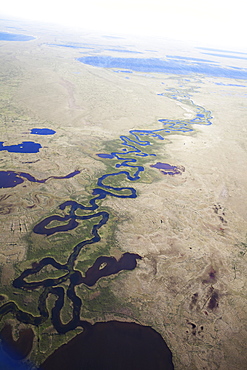 River Running Through The Coastal Plains, North Slope Borough, Alaska, United States Of America