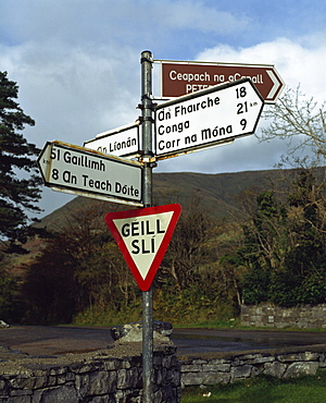 Rural Road Sign; Co Galway, Ireland