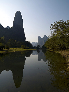 Li River Running Through Guangxi, China