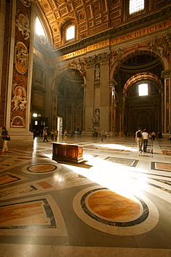 Interior Of St. Peter's Basilica Vatican City Rome Italy