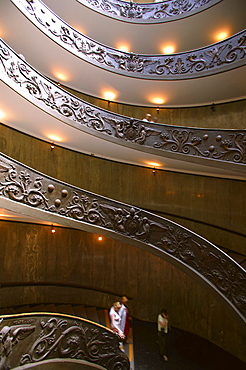 Staircase In The Vatican Museum Vatican City Rome Italy