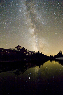 Oregon, United States Of America; Milky Way Over Mt. Jefferson