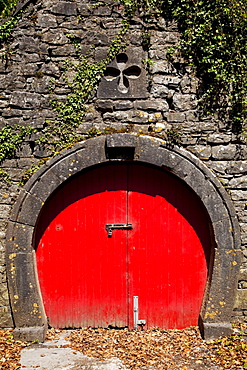 Rounded Red Door; Cong, County Mayo, Ireland