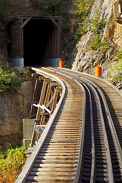 Tunnel On White Pass & Yukon Route Railroad; Skagway, Alaska, Usa