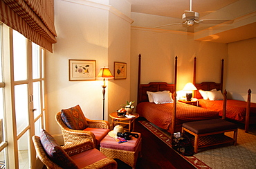 Interiors of a hotel room, Grand Hotel D'angkor, Siem Reap, Cambodia