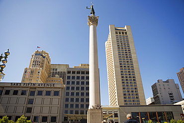 Low angle view of buildings, California, USA