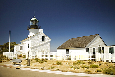 Facade of a lighthouse, Point Loma Lighthouse, Cabrillo National Monument, California, USA