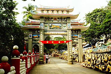 Entrance of a theme park, Haw Par Villa, Singapore