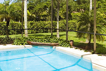 Swimming pool in a garden