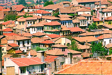 High angle view of buildings in a city, Ankara, Turkey