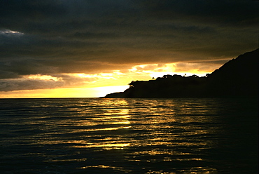 Sunset over the sea, Koro Island, Fiji