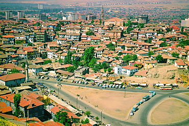 Aerial view of buildings in a city, Ankara, Turkey