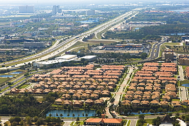 Aerial view of a city, Orlando, Florida, USA