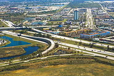 Aerial view of a city, Orlando, Florida, USA