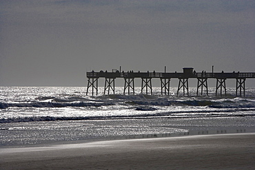 Jetty in the sea, Daytona Beach, Florida, USA