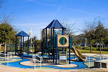 Slides in a park, Cotanchobee Ft. Brooke Park, Tampa, Florida, USA