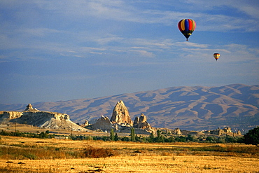 Hot air balloons in the sky, Uchisar, Cappadocia, Turkey