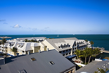 High angle view of buildings, Key West, Florida, USA