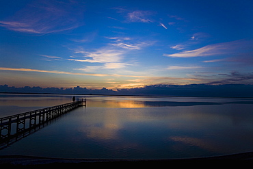 Pier in the sea, St. Augustine Beach, Florida, USA