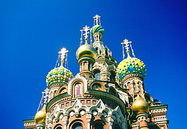 High section view of a church, Church Of The Resurrection Of Christ, St. Petersburg, Russia